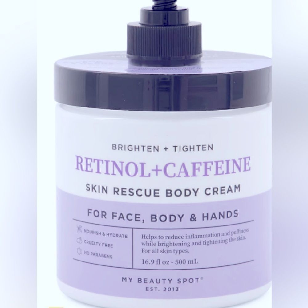 🛍️My beauty Spot Retinol plus Caffeine Skin Rescue Body Cream 16.9 fl OZ 💥